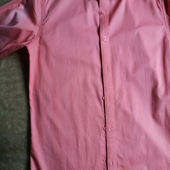 Le Château Salmon Pink Slim Fit Men's shirt - Picture 10 of 14